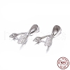 Anti-Tarnish Rhodium Plated 925 Sterling Silver Pendant Bails STER-L058-029P-4