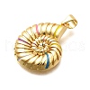 Brass Enamel Pendants X-KK-C087-27G-2