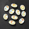 Mocha Fluorescent Style Glass Rhinestone Cabochons GGLA-M005-01B-001MK-1