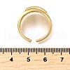 Brass Micro Pave Cubic Zirconia Adjustable Open Cuff Rings for Women RJEW-K292-11G-5