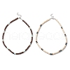 2Pcs 2 Colors Natural Coconut & Natural Magnesite Heishi Beaded Necklaces NJEW-JN05308-2
