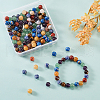 140Pcs 7 Style Natural Mixed Gemstone Round Beads Sets G-CJ0001-48-7
