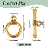 SOFPLATE 120Pcs Tibetan Style Alloy Toggle Clasps FIND-SP0001-21AG-2