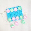 12 Constellations Flat Round DIY Pendant Silicone Molds DIY-G062-A01-2