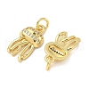 Brass Micro Pave Cubic Zirconia Pendants KK-I355-01G-01-2