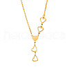 304 Stainless Steel Multi Heart Pendant Necklaces for Women FS-WGC7B42-01-3