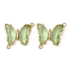 Brass Pave Faceted Glass Connector Charms X-FIND-Z020-04H-1