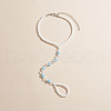 Luminous Resin Round Beaded with Glass Seed Beaded Anklets WG45460-03-2