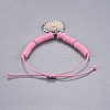 Korean Waxed Polyester Cord Braided Bracelets BJEW-JB04264-M-5