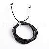 Adjustable Leather Multi-Strand Bracelets BJEW-O105-02C-1