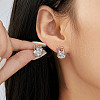 Mini Rabbit Brass Stud Earrings ZL6900-1