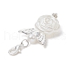 Angel ABS Plastic Imitation Pearl Pendant Decorations HJEW-JM01021-3