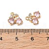 Brass Micro Pave Cubic Zirconia Pendants KK-A259-22G-02-3