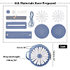 DIY Sew on PU Leather Daisy Flower Pattern Round Multi-Use Crossbody/Shoulder Bag Making Kits DIY-WH0297-56A-2