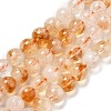 Natural Citrine Beads Strands G-A262-A01-6mm-2