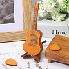 CHGCRAFT 1 Set Guitar Shaped Wood Guitar Pick Box Holder Collector with Magnetic Clasps CON-CA0001-026-5