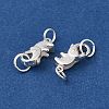 925 Sterling Silver Lobster Claw Clasps with Jump Rings STER-D006-15S-2