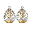 304 Stainless Steel Pendants STAS-L290-49GP-1