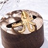 Marine Animal Theme 304 Stainless Stee Open Cuff Rings RJEW-Q005-01C-G-4