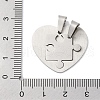 201 Stainless Steel Split Pendants STAS-Q342-30P-3