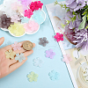 SOFPLATE 350Pcs 7 Colors Transparent Acrylic Bead Caps MACR-SP0001-14-3