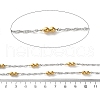 304 Stainless Steel Chains with Beads CHS-F020-09GP-2