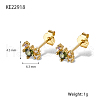 Elegant S925 Sterling Silver Stud Earrings with Rhinestone KH6473-3-2