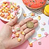 100Pcs 10 Styles Opaque Resin Imitation Food Cabochons RESI-CJ0003-64-4