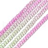 Transparent Gradient Color Glass Beads Strands GLAA-H021-01B-01-2