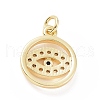 Brass Micro Pave Cubic Zirconia Pendants KK-C012-20G-2