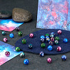 5 Bags 5 Colors Opaque Sparkling Star Resin Beads RESI-TA0001-86-14