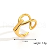 Geometric Stainless Steel Cuff Rings CA9028-3-2