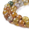 Dyed Natural Dragon Veins Agate Beads Strands G-C065-6mm-30-3