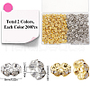 SOFPLATE 400pcs 2 Colors Brass Rhinestone Spacer Beads RB-SP0001-03B-2