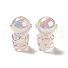 UV Plating Rainbow Iridescent Acrylic Beads PACR-M002-06D-4