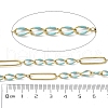 304 Stainless Steel Enamel Figaro Chains CHS-U003-02G-14-2