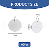 SUPERFINDINGS 60Pcs Brass Pendants FIND-FH0009-78B-2
