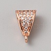 Brass Micro Pave Cubic Zirconia Tube Bails PHAR-WH0148-148RG-1