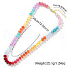 Bohemian Style Natural Mixed Stone Rondelle Beaded Necklaces for Women QM8481-1-3