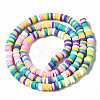 Handmade Polymer Clay Beads Strands CLAY-R089-4mm-107-3