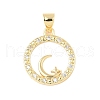 Brass Micro Pave Cubic Zirconia Pendants KK-D357-16A-G-1