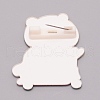 Tiger Playing Chinese Zodiac Acrylic Brooch JEWB-WH0022-16-2