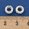 Rack Plating Brass Micro Pave Colorful Cubic Zirconia European Beads KK-L215-016A-S-2