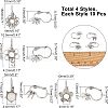 CHGCRAFT 40Pcs 4 Styles  304 Stainless Steel Leverback Earring Cabochon Setting Findings STAS-CA0001-33-2