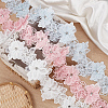 Double Layer Polyester Flower Lace Ribbons DIY-WH0656-60A-5