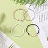 4Pcs 4 Style Natural & Synthetic Mixed Gemstone Round Beaded Stretch Bracelets Set BJEW-JB09082-6