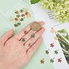 SUPERFINDINGS 24Pcs 2 Colors Brass Cubic Zirconia Charms KK-FH0004-25-3