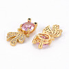 Brass Micro Pave Colorful Cubic Zirconia Pendants ZIRC-S068-031-NF-2