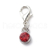 Alloy Rhinestones Birthstone Pendant Decorations HJEW-JM00743-5