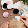  6Pcs 3 Colors Polyester Plush Pompom Ball Brooch JEWB-NB0001-24A-3